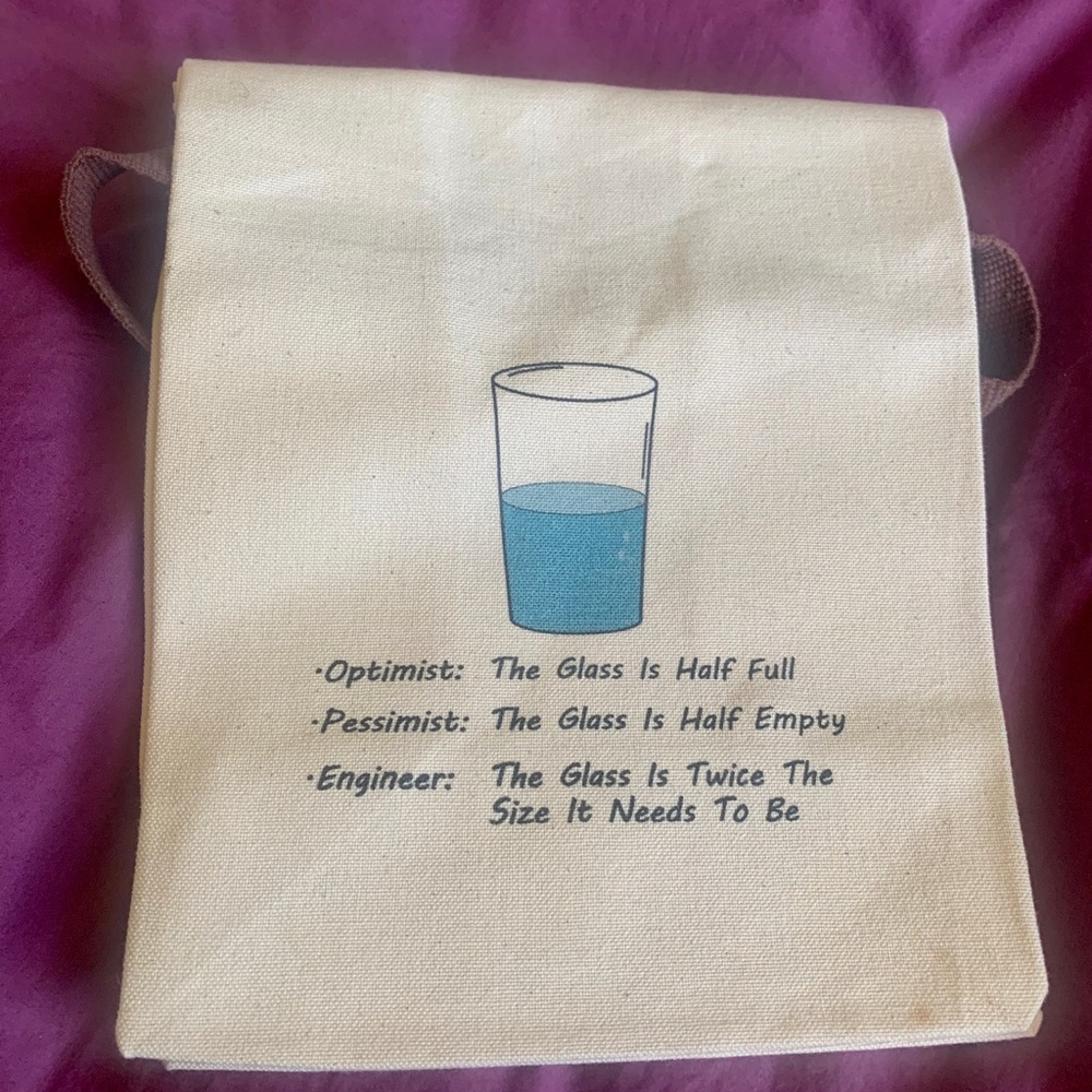 Funny Engineer-Themed Canvas Lunch Bag – NWOT